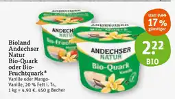tegut Andechser natur bio-quark oder bio-fruchtquark Angebot