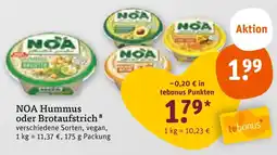 tegut Noa hummus oder brotaufstrich Angebot