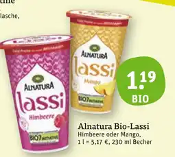 tegut Alnatura bio-lassi himbeere oder mango Angebot