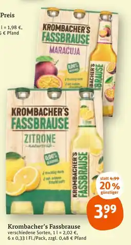 tegut Krombacher's fassbrause Angebot