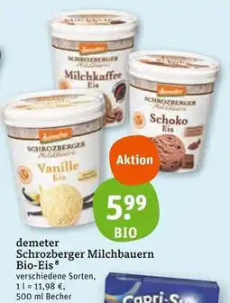 tegut Demeter schrozberger milchbauern bio-eis Angebot