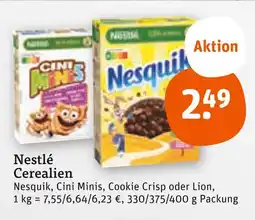 tegut Nestlé nesquik, cini minis, cookie crisp oder lion Angebot