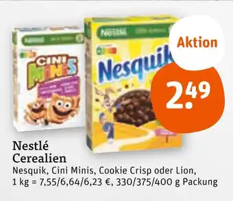 tegut Nestlé nesquik, cini minis, cookie crisp oder lion Angebot
