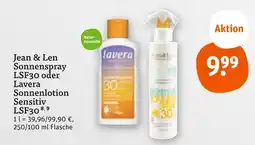 tegut Jean & len sonnenspray lsf30 oder lavera sonnenlotion sensitiv lsf30 Angebot