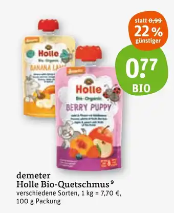 tegut Demeter holle bio-quetschmus Angebot