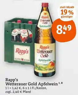 tegut Rapp's wetterauer gold apfelwein Angebot