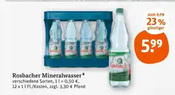 tegut Rosbacher mineralwasser Angebot