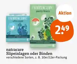 tegut Natracare slipeinlagen oder binden Angebot