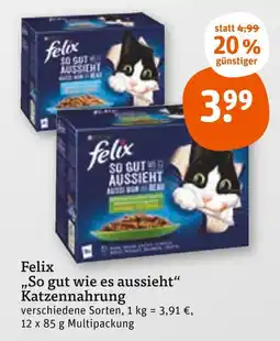 tegut Felix „so gut wie es aussieht“ katzennahrung Angebot