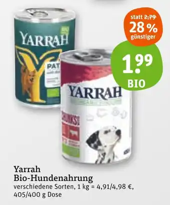 tegut Yarrah bio-hundenahrung Angebot