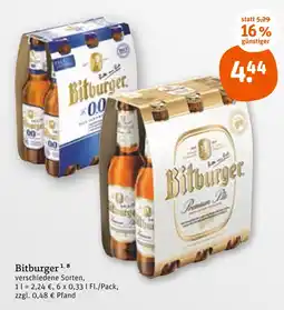 tegut Bitburger bitburger oder bitburger 0.0% Angebot