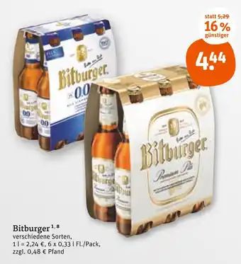 tegut Bitburger bitburger oder bitburger 0.0% Angebot