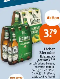 tegut Licher bier oder biermixgetränk Angebot