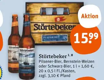 tegut Störtebeker pilsener-bier oder bernstein-weizen oder schwarz-bier Angebot