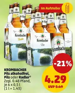 PENNY Krombacher pils alkoholfrei, pils oder radler Angebot