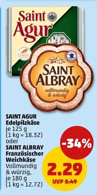 PENNY Saint agur edelpilzkäse oder französischer weichkäse Angebot