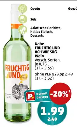 PENNY Nahe fruchtig und ach wie süß wein Angebot