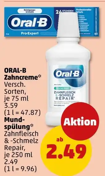 PENNY Oral-b zahncreme oder mundspülung Angebot