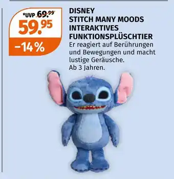 Müller Disney stitch many moods interaktives funktionsplüschtier Angebot