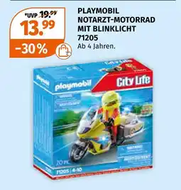 Müller Playmobil notarzt-motorrad mit blinklicht Angebot