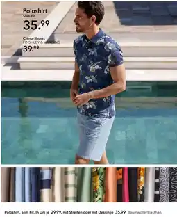 Peek & Cloppenburg Finshley & harding poloshirt, slim fit oder chino-shorts Angebot