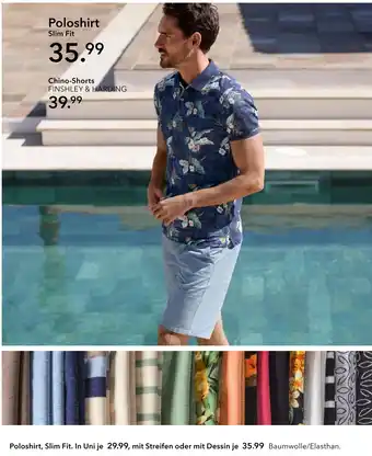 Peek & Cloppenburg Finshley & harding poloshirt, slim fit oder chino-shorts Angebot