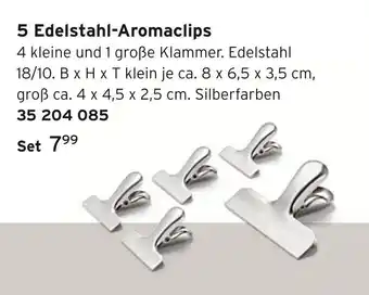 Tchibo 5 edelstahl-aromaclips Angebot