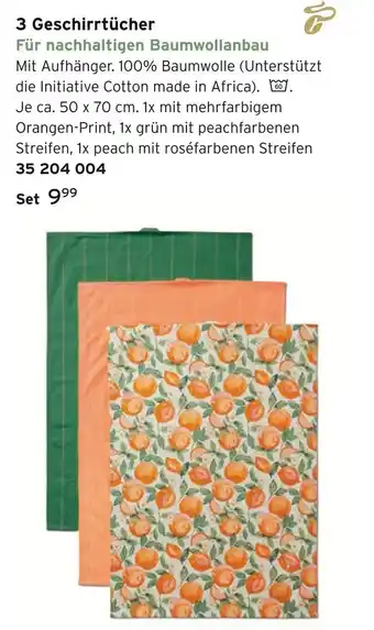 Tchibo 3 geschirrtücher Angebot