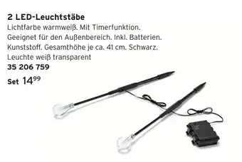 Tchibo 2 led-leuchtstäbe Angebot