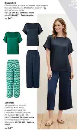 Tchibo Blusenshirt oder satinhose Angebot