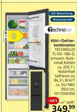 ROLLER Technolux kühl-/gefrierkombination Angebot