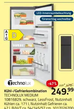 ROLLER Technolux kühl-/gefrierkombination Angebot