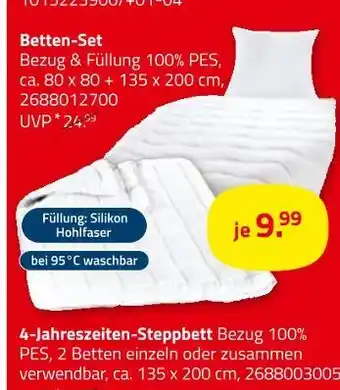 ROLLER Betten-set oder 4-jahreszeiten-steppbett Angebot
