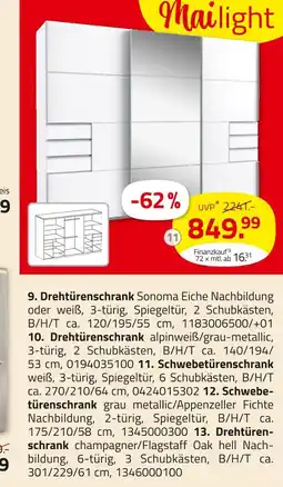 ROLLER Mailight schwebetürenschrank Angebot