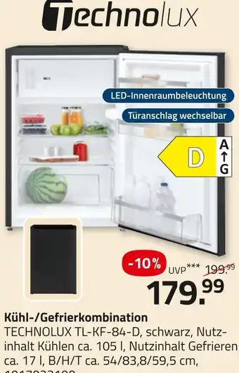 ROLLER Technolux kühl-/gefrierkombination Angebot