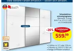 ROLLER Rauch schwebetürenschrankprogramm Angebot