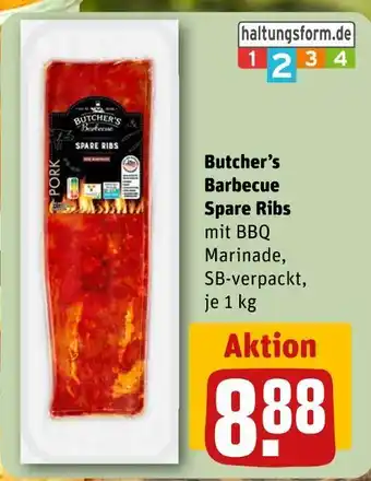 REWE Butcher’s barbecue spare ribs Angebot