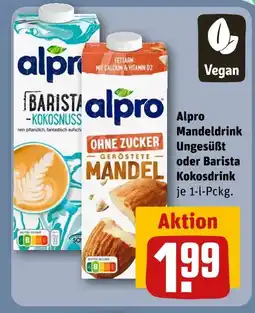 REWE Alpro mandeldrink oder kokosdrink Angebot