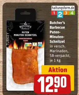 REWE Butcher's barbecue puten-minuten-schnitzel Angebot