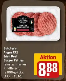 REWE Butcher's burger angus xxl irish beef burger patties Angebot