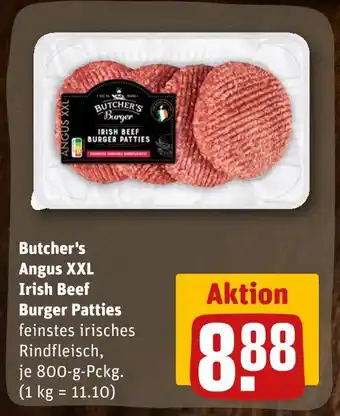 REWE Butcher's burger angus xxl irish beef burger patties Angebot