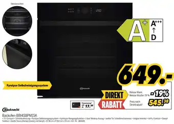 MEDIMAX Bauknecht Backofen BBI4S8PM1SK Angebot