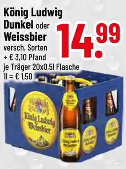 trinkgut König ludwig dunkel oder weissbier Angebot