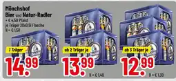 trinkgut Mönchshof bier und natur-radler Angebot