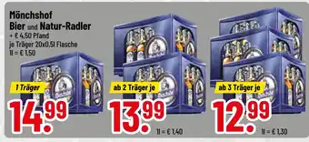 trinkgut Mönchshof bier und natur-radler Angebot