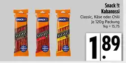 Edeka Snack it kabanossi classic, käse oder chili Angebot