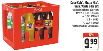 nah & gut Coca-cola coca-cola, mezzo mix, fanta, sprite oder lift Angebot