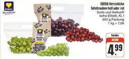 nah & gut Edeka herzstücke tafeltrauben hell oder rot Angebot