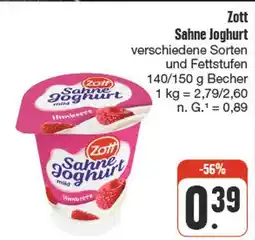 nah & gut Zott sahne joghurt Angebot