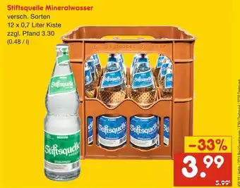 Netto Marken-Discount Stiftsquelle mineralwasser Angebot